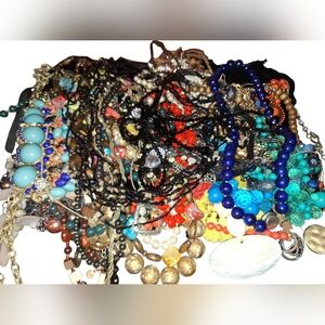 39 Unlisted Necklaces Vintage to Now BEADED boho Hippie Coastal RESELLERS Colors
